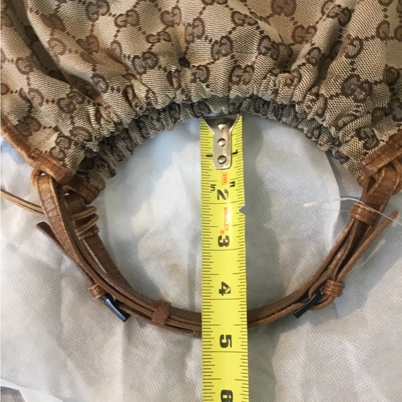 Vintage Authentic GG Pattern Leather Trim Large Gucci Tote Bag - Picture 15 of 15